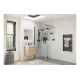 Black Wetroom Glass Shower Panels Clear Glass
